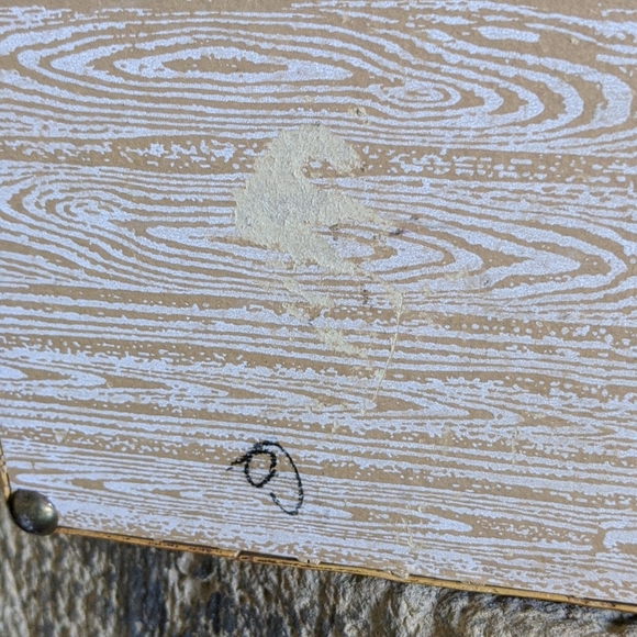 Vintage Red, Black & Turquoise Wicker and Wood Sewing Basket - Picture 16 of 16